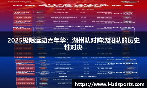 2025极限运动嘉年华：湖州队对阵沈阳队的历史性对决